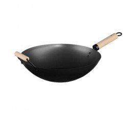 wok-acier-35cm-manche-bois