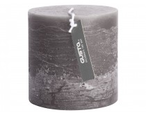 bougie-rustique-10x10cm-gris-fonc-668g